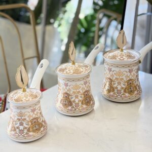 طقم غلاية قهوة 3 قطع ابيض