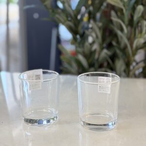 كوب زجاج قصير