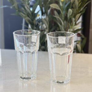 طقم كاسات مضلع طويل