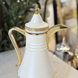 تيرموس 1 لتر ابيض وذهبي