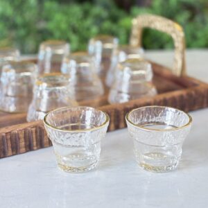 طقم فناجين سادة /12 زجاج مثلج سادة