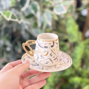 طقم فناجين 6+6 مرسم