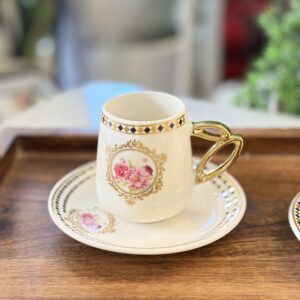 طقم فناجين 6+6 مرسم