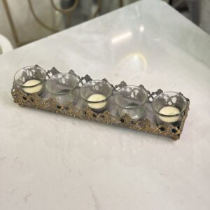 طقم شمع مستطيل انتيك