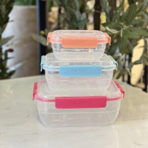 طقم 3 قطع تبروير بلاستيك مربع