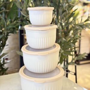 طقم 4 علب تبروير غطا سيلكون